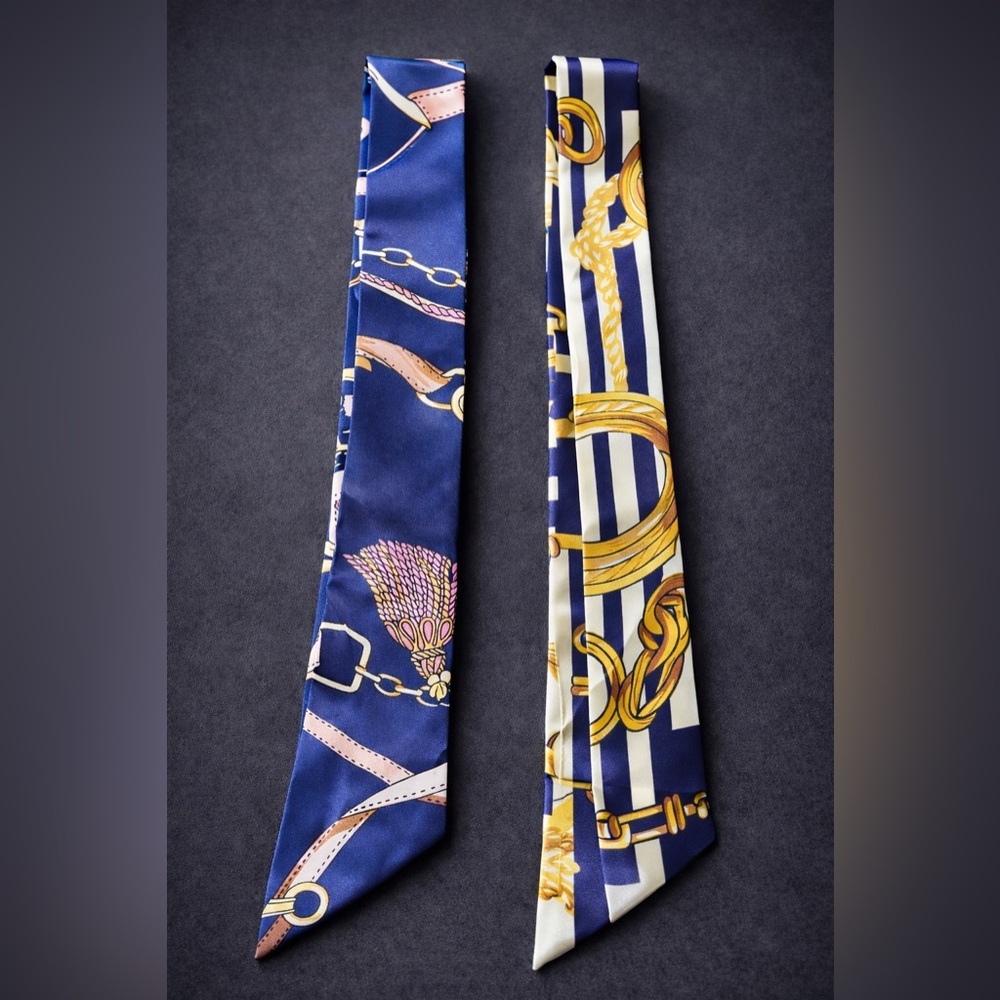 Bag Scarves Satin Purse Bows - Set of 5 - Picture 2 of 4